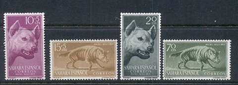 Spanish-Sahara-1957-Stamp-day-Hyena-MUH