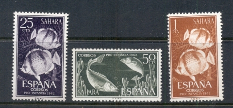 Spanish-Sahara-1962-Fish-MUH