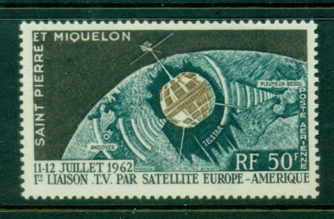 St-Pierre-et-Miquelon-1962-Telstar-Satelilte-MUH