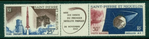 St-Pierre-et-Miquelon-1966-French-Satellite-A-1-pr-label-MLH