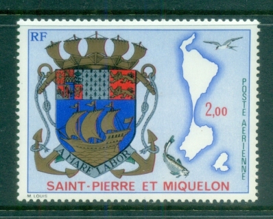 St-Pierre-et-Miquelon-1974-Arms-Map