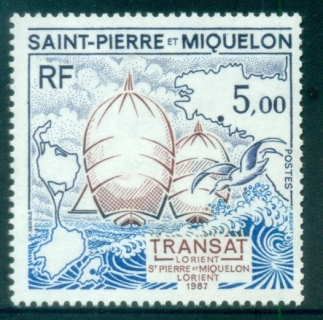 St-Pierre-et-Miquelon-1987-Yacht-Race-MUH