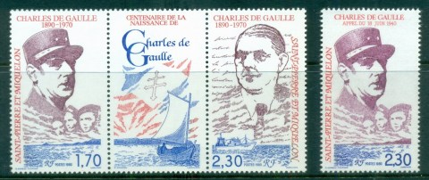 St-Pierre-et-Miquelon-1990-Charles-de-Gaulle-MUH