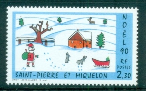 St-Pierre-et-Miquelon-1990-Xmas