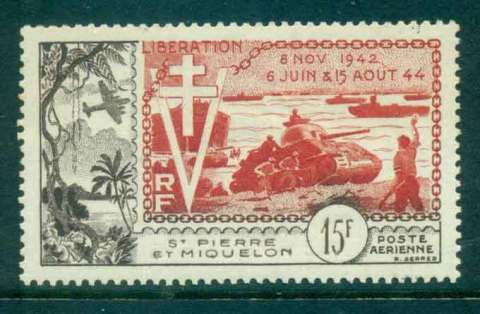 St-Pierre-et-Miquelon-1954-Liberation-MLH-Lot49802