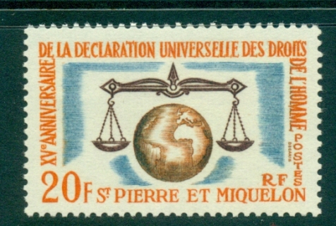 St-Pierre-et-Miquelon-1958-Human-Rights-MUH-lot38836