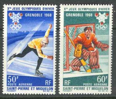 St-Pierre-et-Miquelon-1968-Grenoble-Olympics-MUH-Lot10474