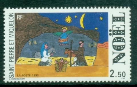 St-Pierre-et-Miquelon-1992-Xmas-MUH