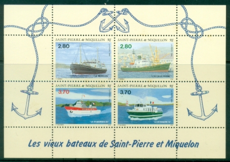 St-Pierre-et-Miquelon-1994-Old-Ships-MS-MUH