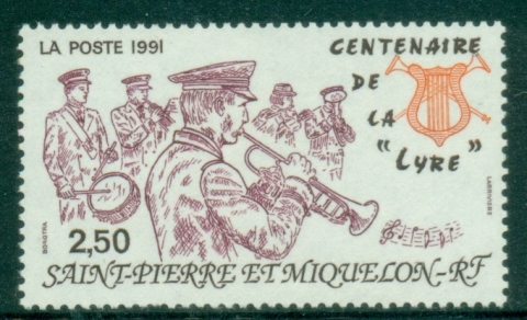 St-Pierre-et-Miquelon-1991-The-100th-Anniversary-of-Lyre-Music-Society-MUH
