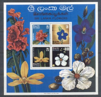 Sri-Lanka-1976-Flowers-MS-MUH