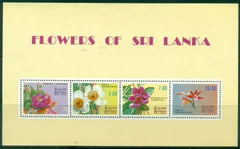 Sri-Lanka-1982-Flowers-MS-MUH