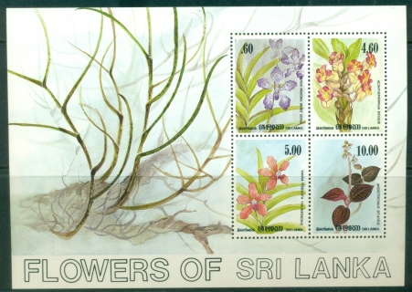 Sri-Lanka-1984-The-50th-Anniversary-of-Ceylon-Orchid-Circle-Flowers-MS-MUH