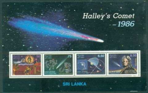 Sri-Lanka-1986-Halleys-Comet-MS-MUH