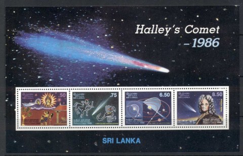 Sri-Lanka-1986-Helleys-Comet-MS-MUH