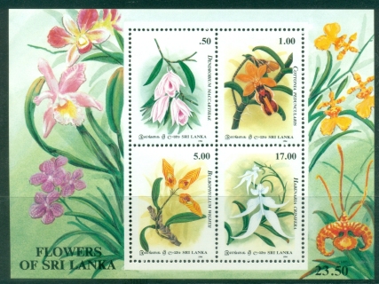 Sri-Lanka-1994-Flowers-of-Sri-Lanka-MS-MUH