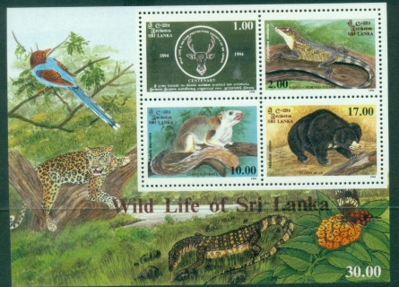 Sri-Lanka-1994-Wildlife-of-Sri-Lanka-MS-MUH