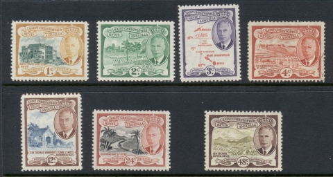 St-Christopher-Nevis-Anguilla-1952-KGVI-Pictorials-Asst-MUH-FU