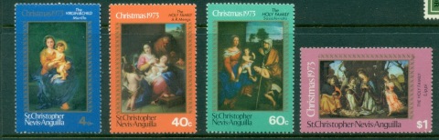 St-Christopher-Nevis-Anguilla-1973-Xmas-paintings-MUH