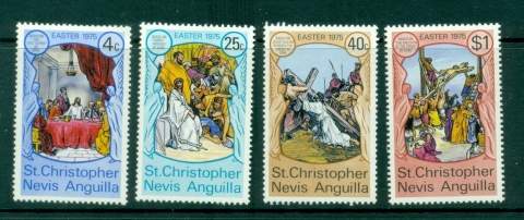 St-Christopher-Nevis-Anguilla-1975-Easter-MUH