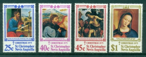 St-Christopher-Nevis-Anguilla-1975-Xmas-paintings-MUH