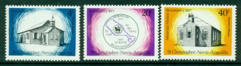 St-Christopher-Nevis-Anguilla-1977-Moravian-Mission-Bicentenary-MUH