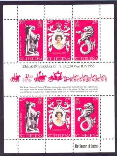 St-Helena-1978 QEII Coronation 25th Anniversary Sheetlet