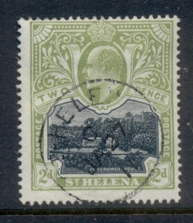 St-Helena-1903-Badge-of-the-Colony-2d-FU