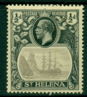 St-Helena-1922-27-Badge-of-the-Colony-½d-black-grey-MLH