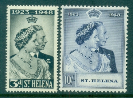 St-Helena-1948-KGVI-Silver-Wedding-MLH