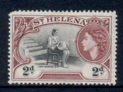 St-Helena-1953-QEII-Pictorial-2d-MLH