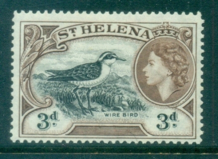 St-Helena-1953-QEII-Pictorial-3d-Wire-Bird-MLH