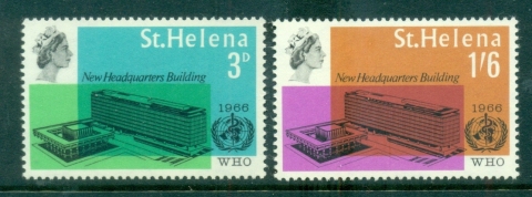 St-Helena-1966-WHO-World-Health-Organisation-Headquarters-MUH