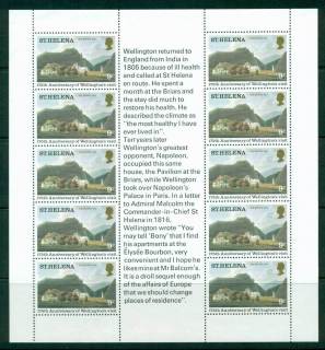 St-Helena-1980-30p-Wellingtons-visit-Sheetlet-light-crease-TLC-MUH-Lot26433