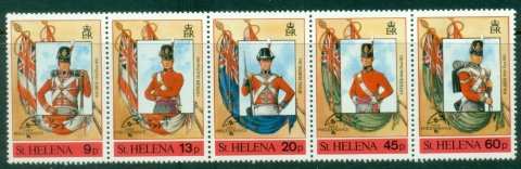 St-Helena-1989-Flags-Military-Uniforms-Opt-Philexfrance-MUH