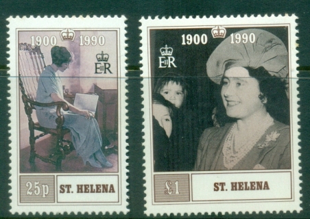 St-Helena-1990-Queen-Mother-90th-Birthday-MLH