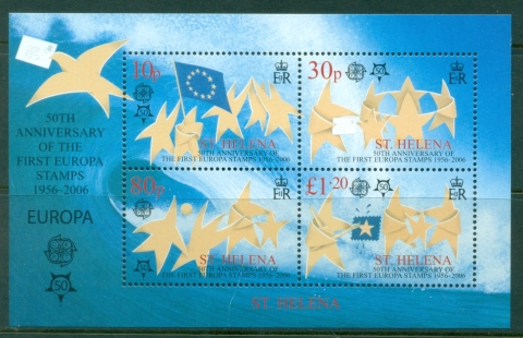 St-Helena-2006-The-50th-Anniversary-of-the-EUROPA-Stamps-MS-MUH St-Helena-2006-The-50th-Anniversary-of-the-EUROPA-Stamps-MS-MUH