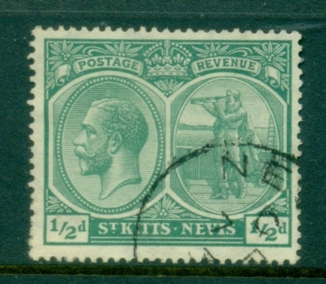 St-Kitts-Nevis-1921-29-KGV-Columbus-looking-for-Land-0-5d-FU