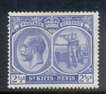 St-Kitts-Nevis-1921-29-KGV-Pict-2-5d-ultramarine-MLH