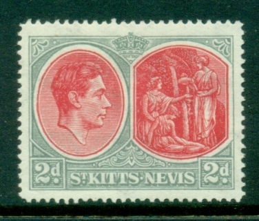 St-Kitts-Nevis-1938-48-KGVI-Pictorial-Columbus-Looking-for-Land-2d-MLH