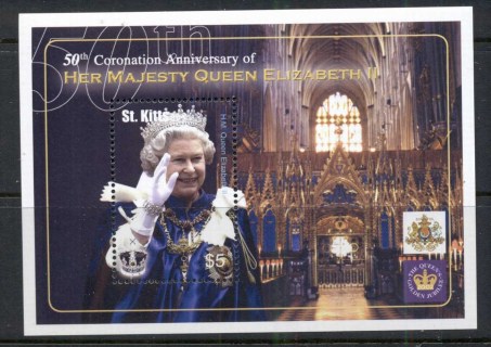 St-Kitts-2003 QEII Coronation 50th Anniv. MS