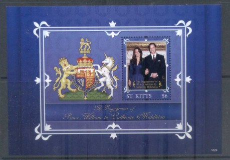 St-Kitts-2011 Royal Engagement William & Kate #1029 $6 MS