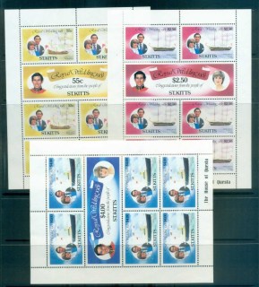 St-Kitts-1981-Royal-Wedding-Charles-Diana-Sheetlet-3x-MUH-lot81887