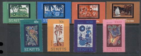 St-Kitts-1984-85-Batik-Art-MUH