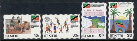 St-Kitts-1984-Independence-1st-Anniversary-MUH