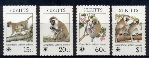 St-Kitts-1986-WWF-Green-Monkey-MUH