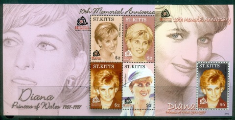 St-Kitts-2007-Princess-Diana-in-Memoriam-10th-Anniversary-2x-MS-MUH