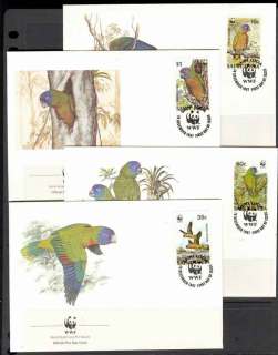 St-Lucia-1987 WWF Birds, Amazon Parrots FDC