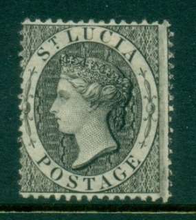 St-Lucia-1864-QV-Portrait-Wmk-Crown-CC-Perf-12-5-1d-black-MNG_1