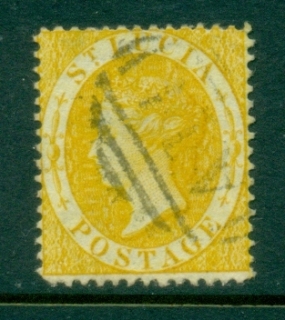 St-Lucia-1864-QV-Portrait-Wmk-Crown-CC-Perf-12-5-4d-yellow-MNG_1